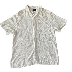Zara White Casual Button Down Shirt
